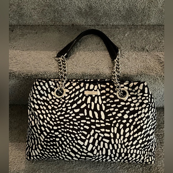 Perfect Condition!SPOTLESS! KATE SPADE Chocolate Brown & Cream Tote/Shoulder Bag - Picture 1 of 14